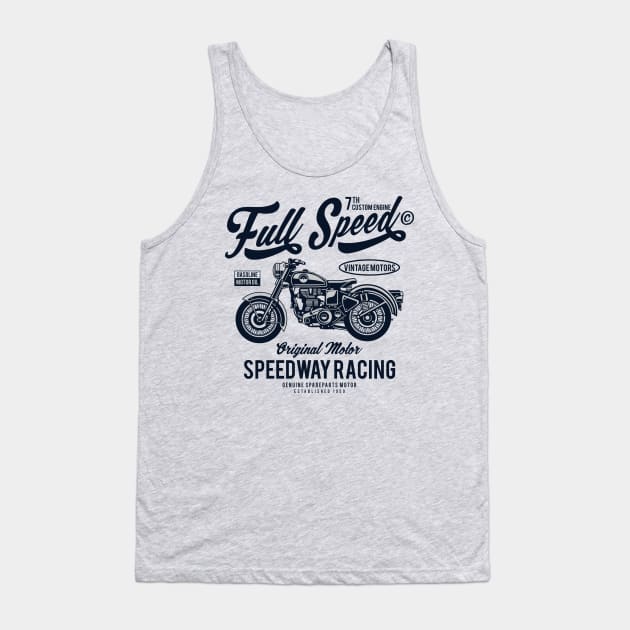 Full Speed Motorbike Racing Tank Top by lionkingdesign